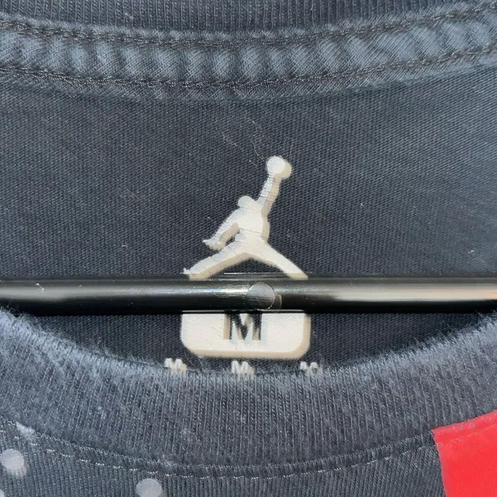 Nike Air Mike Jordan Black Red Collector 23 Basketball Swingman T Shirt M Slim